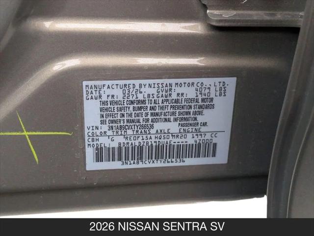 2026 Nissan Sentra SV