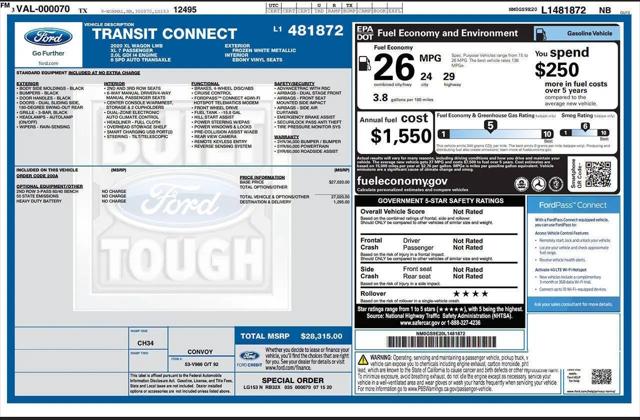 2020 Ford Transit Connect XL Passenger Wagon