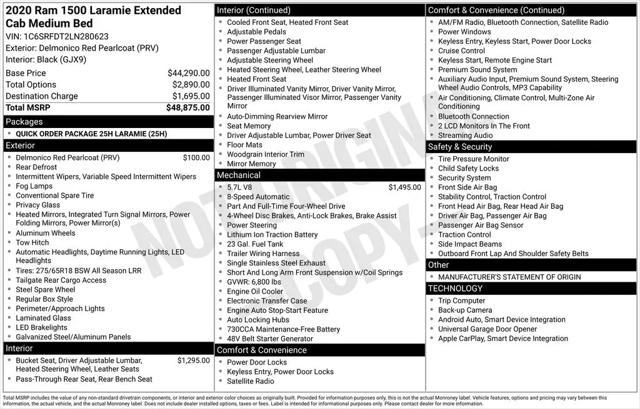 2020 Ram 1500 Laramie Quad Cab 4x4 6'4" Box