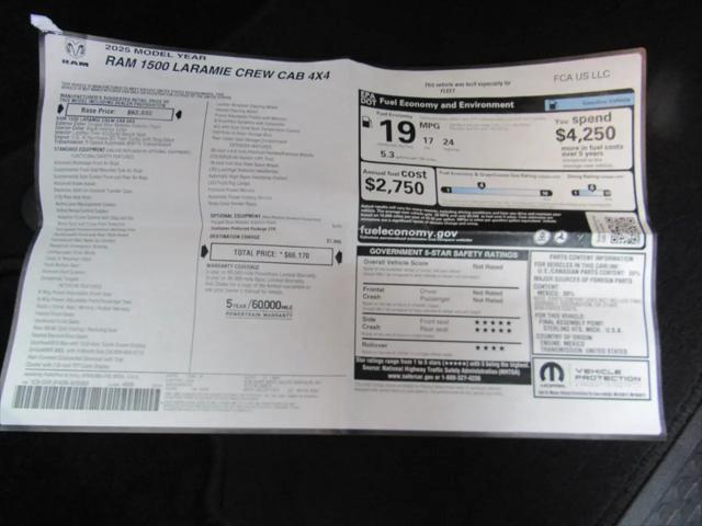 2025 Ram 1500 Laramie Crew Cab 4x4 5'7" Box