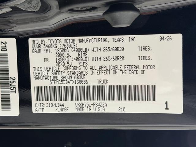 2026 Toyota Tundra 1794 Edition CrewMax 5.5' Bed