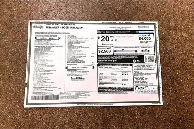 2026 Jeep Wrangler 4-Door Sahara 4x4