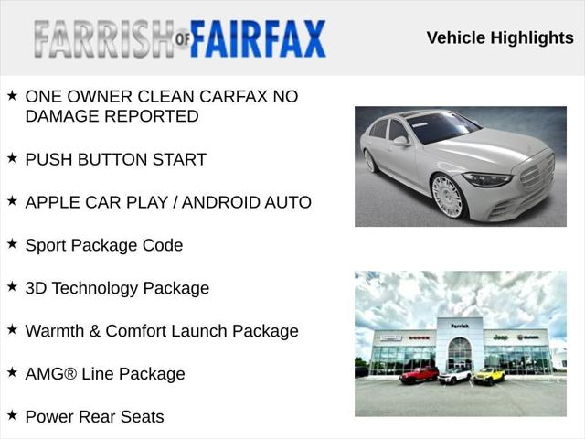 2022 Mercedes-Benz S 580 4MATIC 2022 Mercedes-Benz S 580 4MATIC