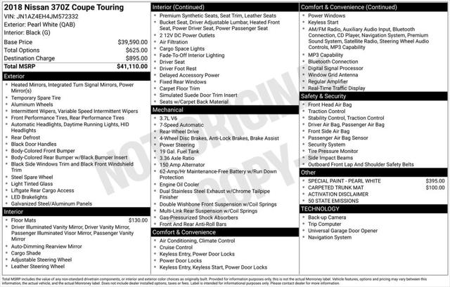 2018 Nissan 370Z Touring 2018 Nissan 370Z Touring