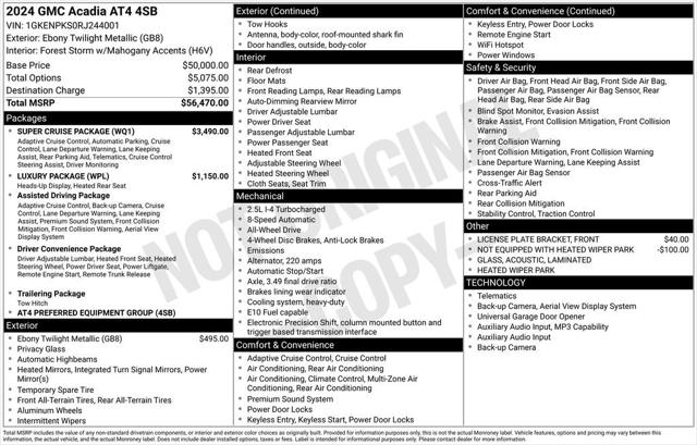 2024 GMC Acadia AWD AT4