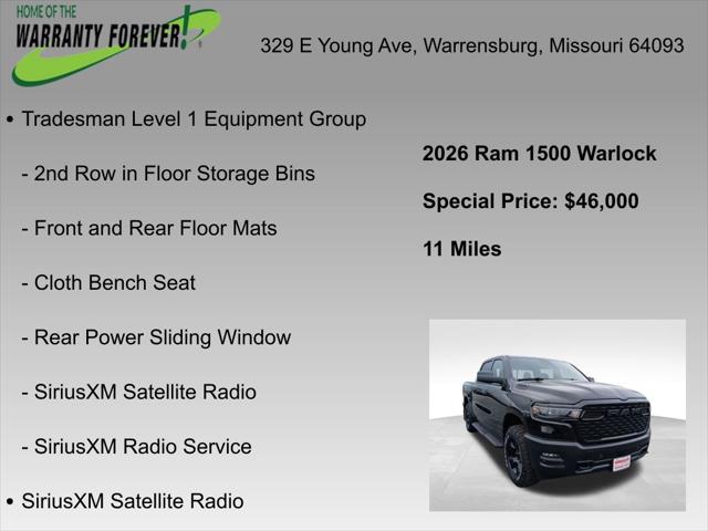 2026 Ram 1500 Warlock Crew Cab 4x4 5'7" Box