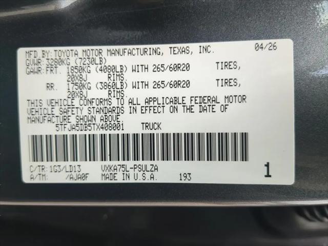 2026 Toyota Tundra Limited CrewMax 5.5' Bed