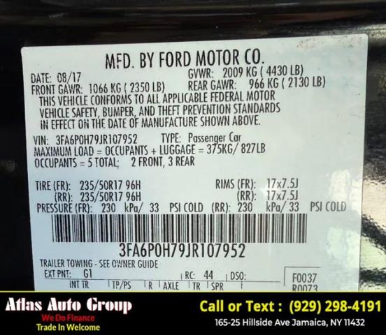 2018 Ford Fusion SE