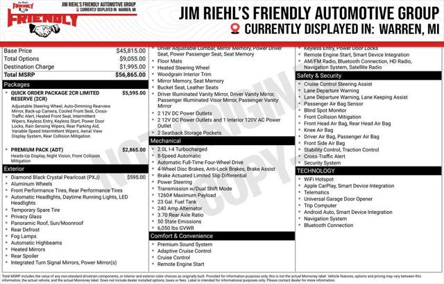 2026 Jeep Grand Cherokee GRAND CHEROKEE LIMITED RESERVE 4X4