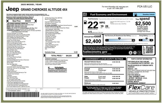 2025 Jeep Grand Cherokee Altitude 4x4