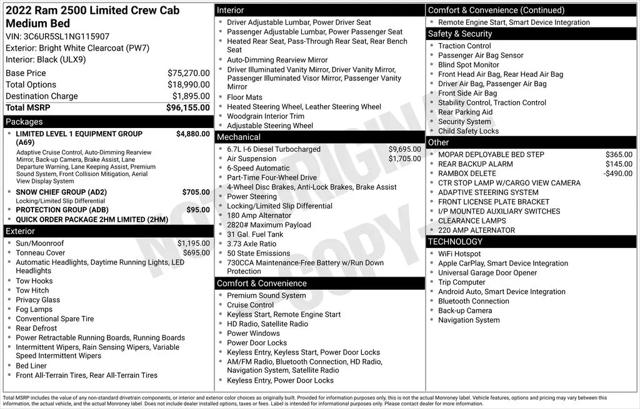 2022 Ram 2500 Limited Crew Cab 4x4 6'4" Box