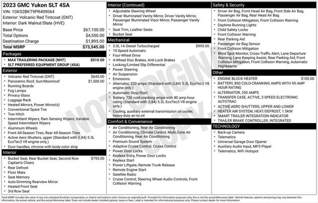 2023 GMC Yukon 4WD SLT