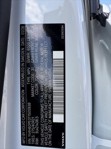 2026 Volvo XC90 Plug-In Hybrid Plus, T8 AWD, Electric/Gasoline, Bright, 7 Seats