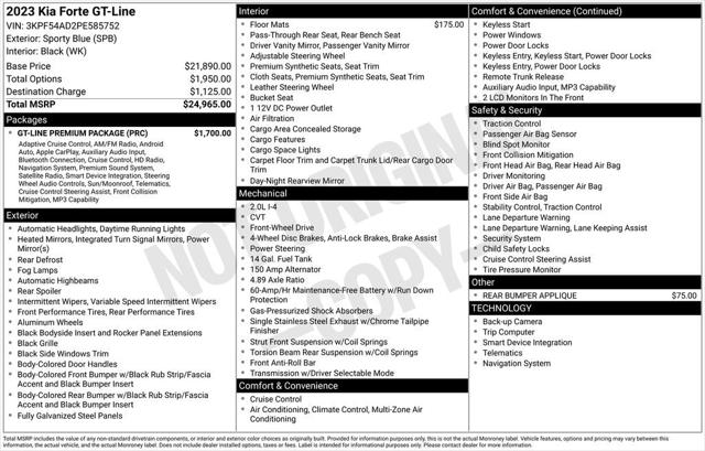 2023 Kia Forte GT-Line 2023 Kia Forte GT-Line
