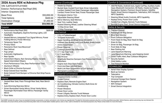 2026 Acura RDX Advance