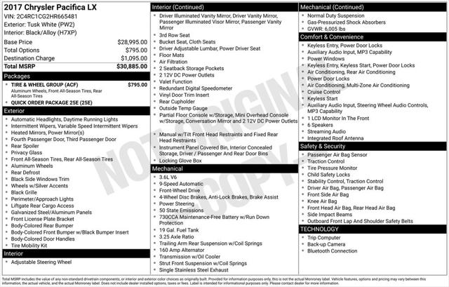 2017 Chrysler Pacifica LX