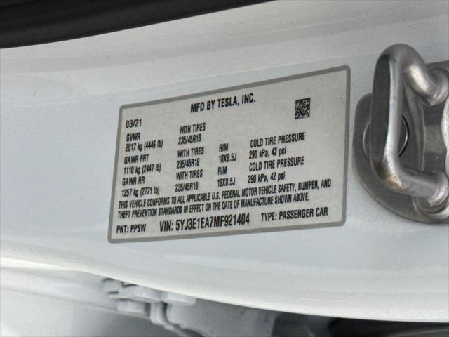 2021 Tesla Model 3 Standard Range Plus Rear-Wheel Drive