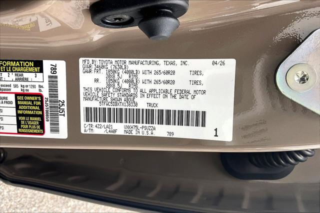 2026 Toyota Tundra Platinum Hybrid CrewMax 5.5' Bed