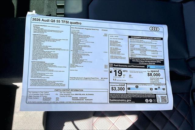 2026 Audi Q8 Prestige Plus 55 TFSI quattro Tiptronic
