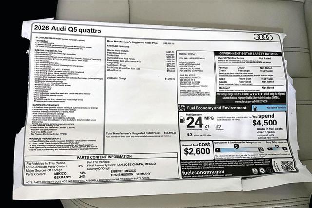 2026 Audi Q5 Premium TFSI quattro S tronic