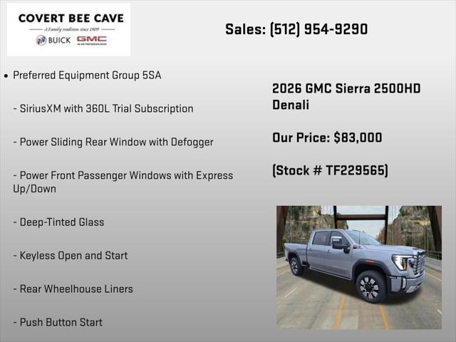 2026 GMC Sierra 2500HD Crew Cab, Standard Bed, Denali, 4WD
