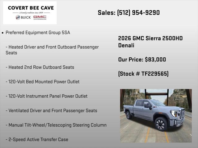 2026 GMC Sierra 2500HD Crew Cab, Standard Bed, Denali, 4WD