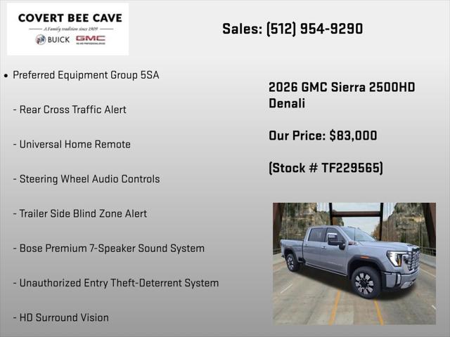2026 GMC Sierra 2500HD Crew Cab, Standard Bed, Denali, 4WD