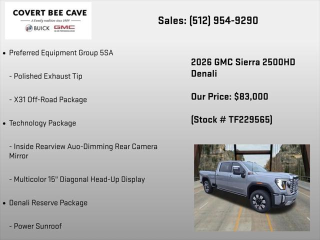 2026 GMC Sierra 2500HD Crew Cab, Standard Bed, Denali, 4WD