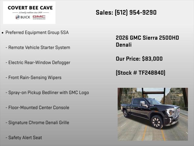 2026 GMC Sierra 2500HD Crew Cab, Standard Bed, Denali, 4WD