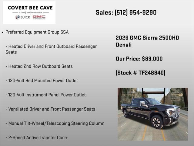 2026 GMC Sierra 2500HD Crew Cab, Standard Bed, Denali, 4WD