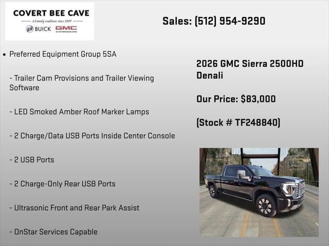 2026 GMC Sierra 2500HD Crew Cab, Standard Bed, Denali, 4WD