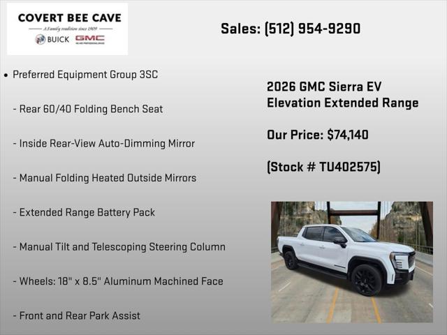 2026 GMC Sierra Extended Range Elevation
