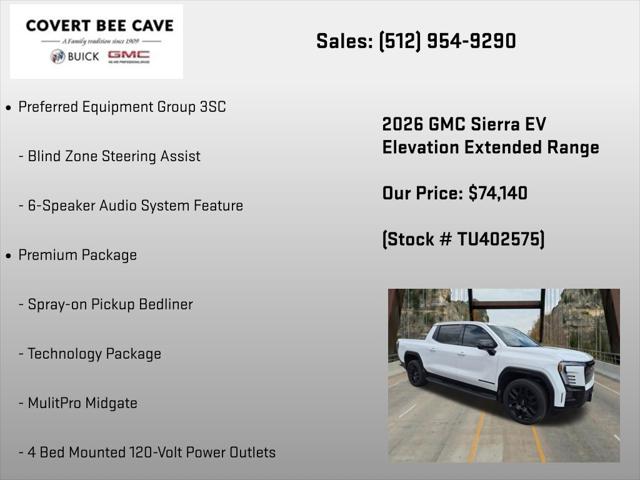2026 GMC Sierra Extended Range Elevation