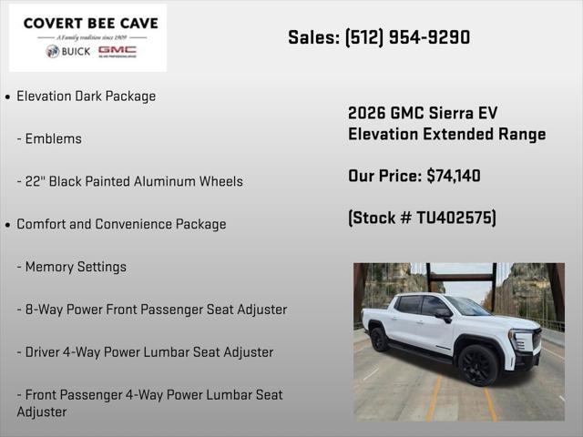 2026 GMC Sierra Extended Range Elevation