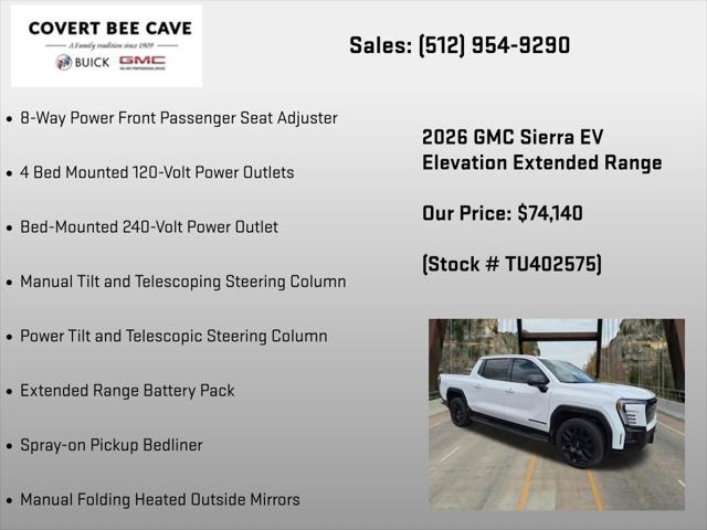 2026 GMC Sierra Extended Range Elevation