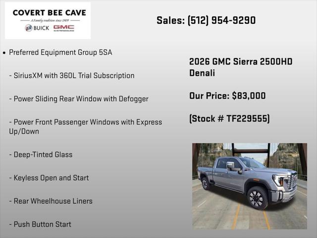 2026 GMC Sierra 2500HD Crew Cab, Standard Bed, Denali, 4WD