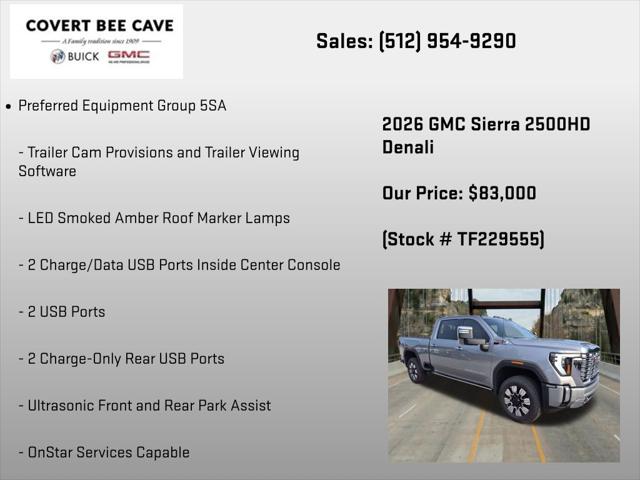 2026 GMC Sierra 2500HD Crew Cab, Standard Bed, Denali, 4WD