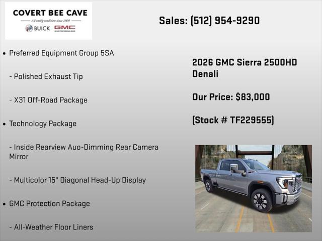 2026 GMC Sierra 2500HD Crew Cab, Standard Bed, Denali, 4WD