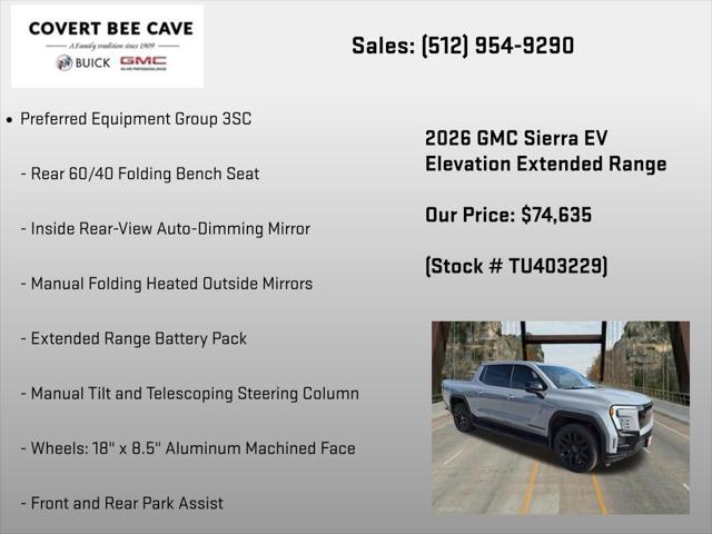 2026 GMC Sierra Extended Range Elevation