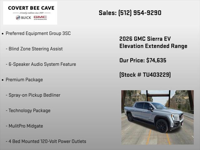 2026 GMC Sierra Extended Range Elevation