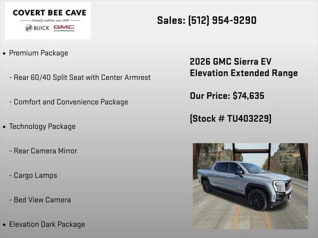 2026 GMC Sierra Extended Range Elevation