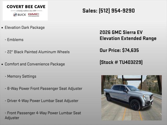 2026 GMC Sierra Extended Range Elevation