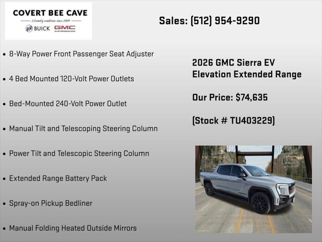 2026 GMC Sierra Extended Range Elevation