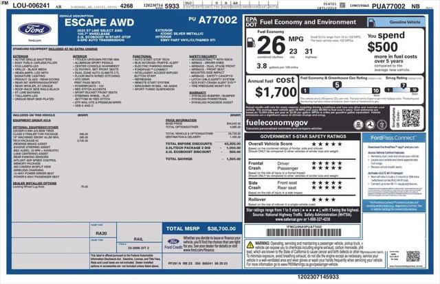 2023 Ford Escape ST-Line Select