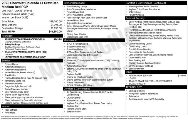 2025 Chevrolet Colorado 4WD LT