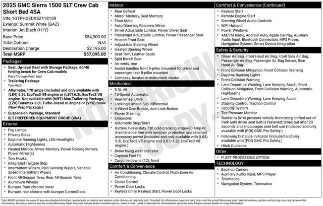 2025 GMC Sierra 1500 2WD Crew Cab Short Box SLT