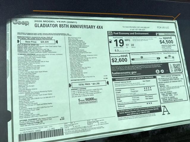 2026 Jeep Gladiator Sport