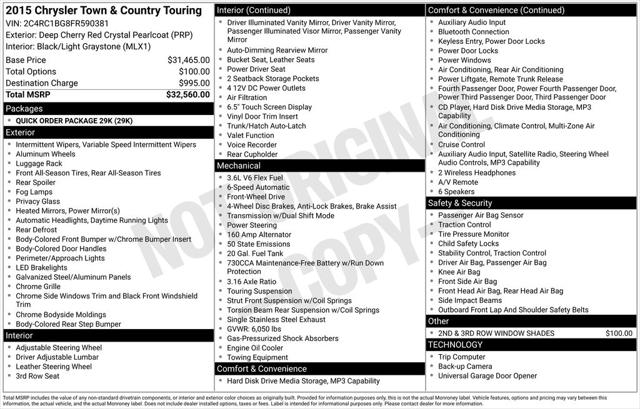 2015 Chrysler Town and Country Touring