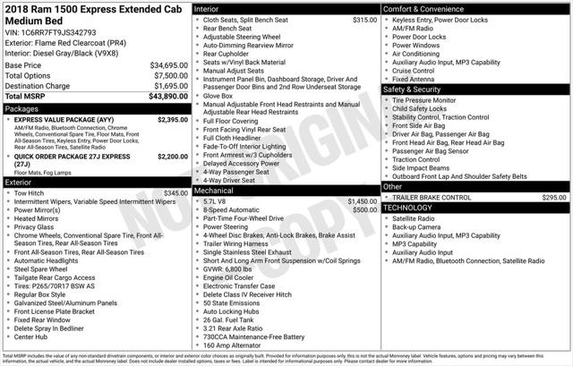 2018 RAM 1500 Express Quad Cab 4x4 64 Box