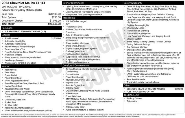 2023 Chevrolet Malibu FWD 1LT